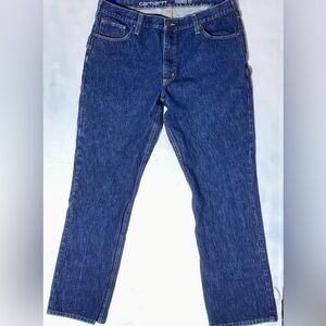 Carhartt Blue Denim Men’s Relaxed Fit Carpenter Jeans 38x32